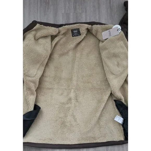Nomad Sherpa Lined Shacket Men’s S Brown Button Front Shirt Jacket - Picture 10 of 14